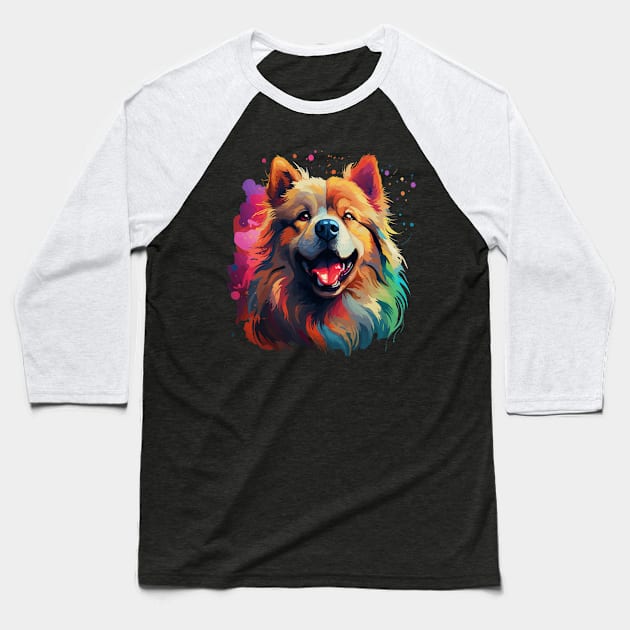 Chow Chow Rainbow Baseball T-Shirt by JH Mart